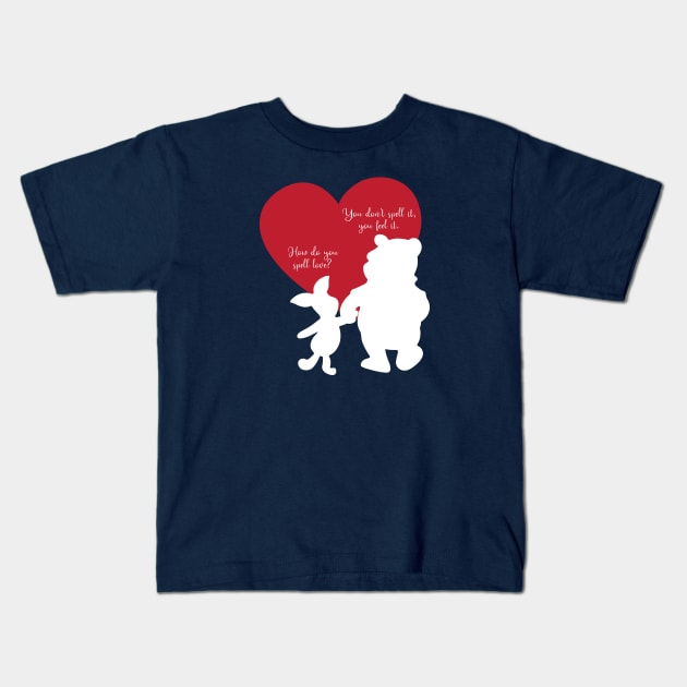 How Do You Spell Love? Kids T-Shirt by tinkermamadesigns